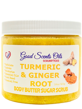 Load image into Gallery viewer, TURMERIC &amp; GINGER ROOT BODY SCRUB

