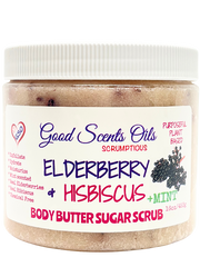 ELDERBERRY & HIBISCUS +MINT PLANT BASED BODY SCRUB