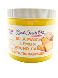 ELLA MAE’S LEMON POUND CAKE BODY SCRUB 16oz