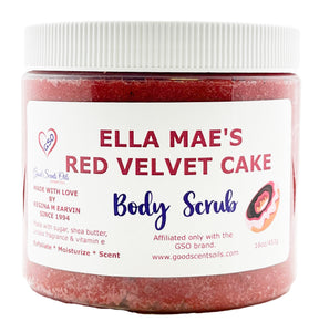 ELLA MAE’S RED VELVET CAKE BODY SCRUB 16oz