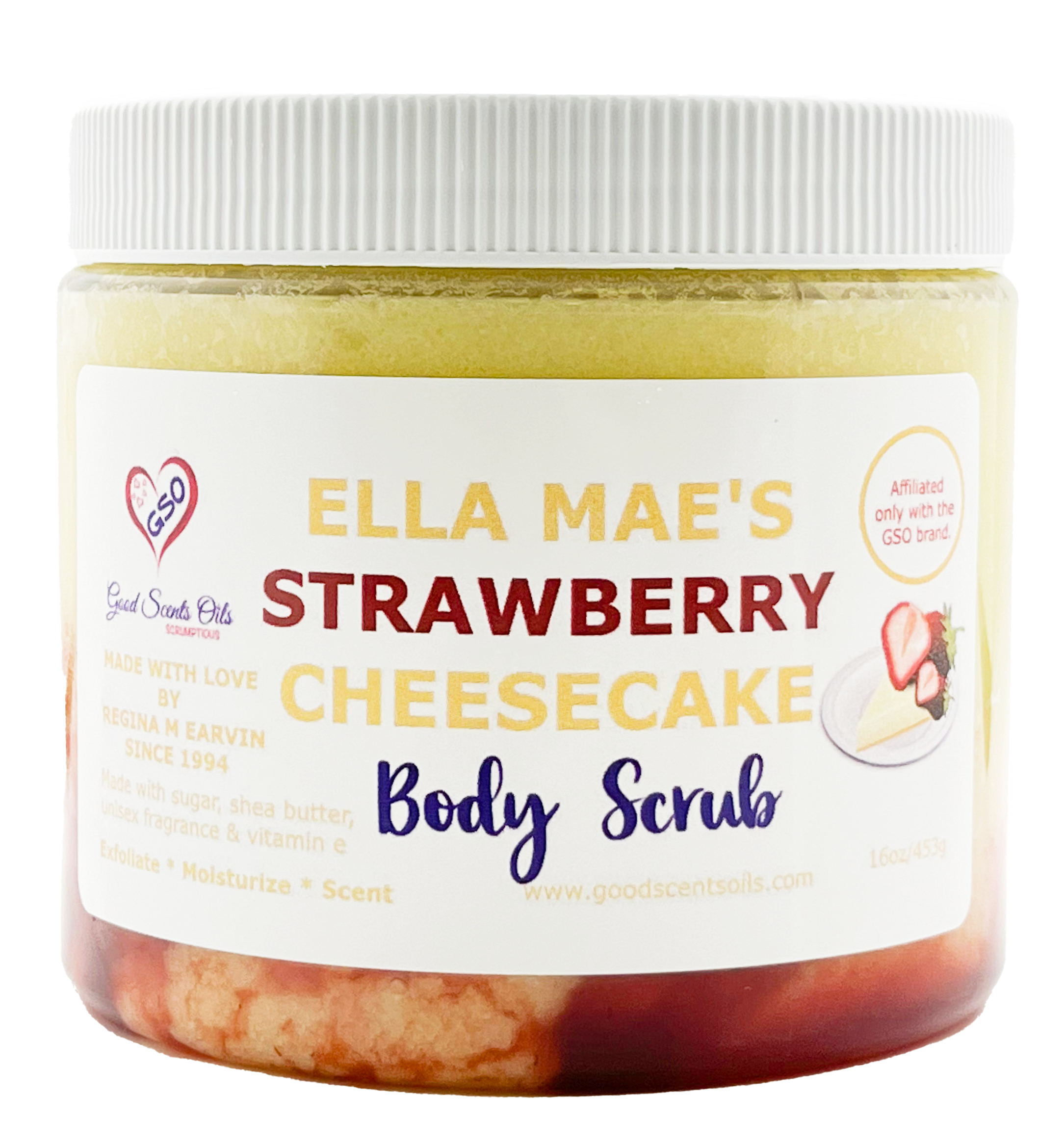ELLA MAE’S STRAWBERRY CHEESECAKE BODY SCRUB 16oz