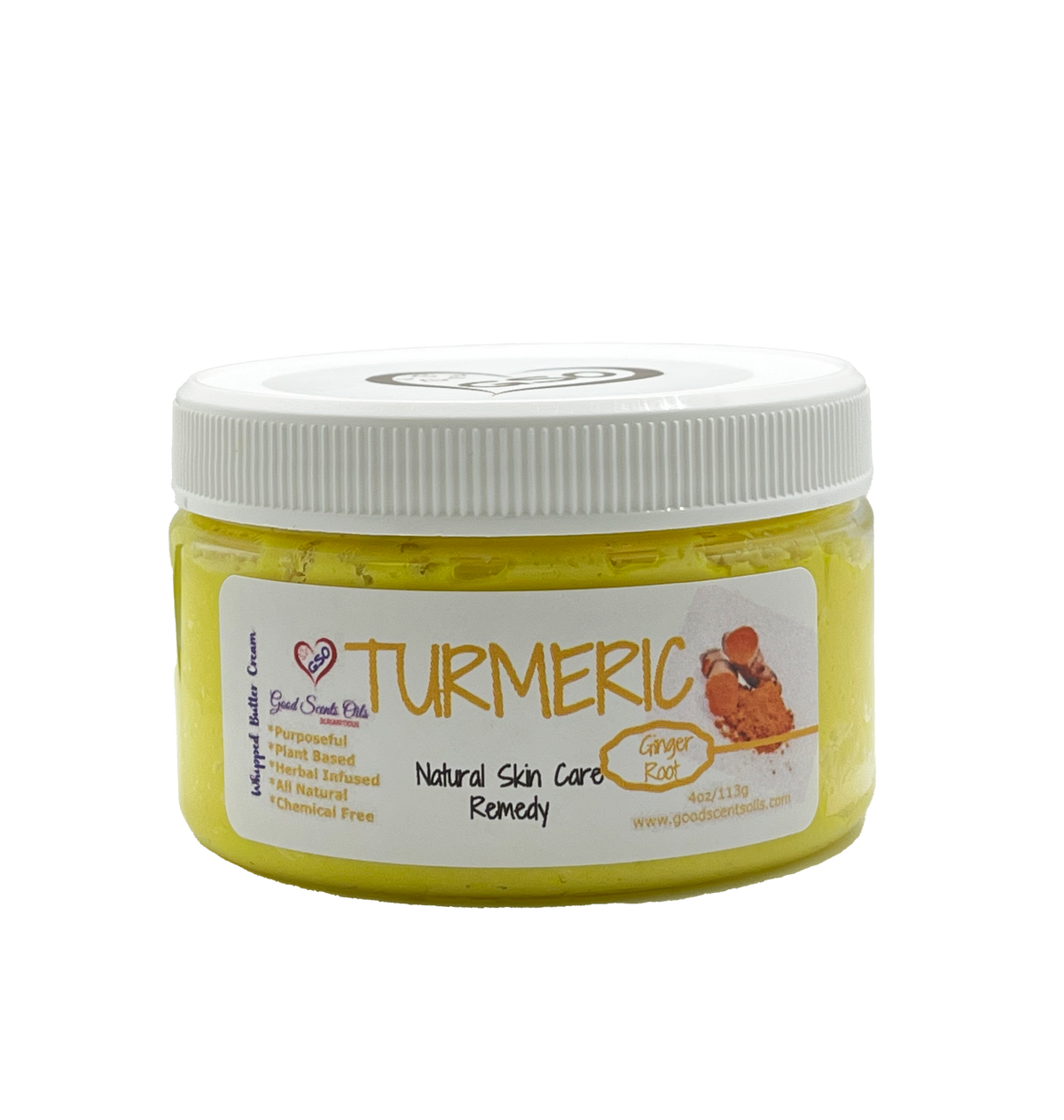 TURMERIC & GINGER ROOT PLANT BASED SKIN CREAM 4oz