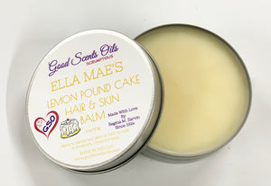 ELLA MAE’S LEMON POUND CAKE HAIR & SKIN BALM 4oz